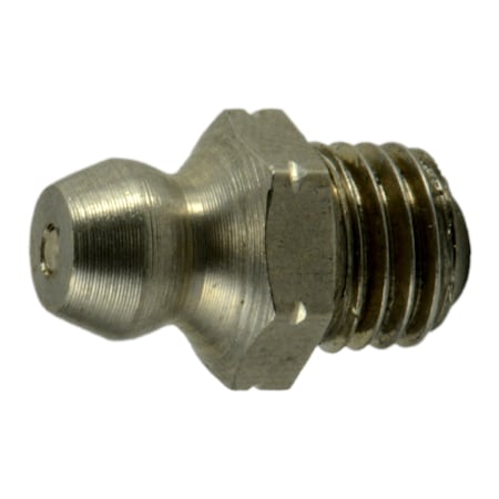 Midwest Fastener 8mm-1.0 x 10mm x 16mm A2 Stainless Steel Coarse Thread Straight Grease Fittings 6PK 37446